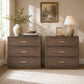Oversized Transitional 3-Drawer Nightstand with Aluminum Handles & Extra Storage