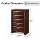 Transitional 5-Drawer Chest with Solid Wood Construction – No Assembly Required