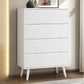 Mid-Century Modern Wood Storage Chest – Sleek Tapered Legs and Hidden Pulls