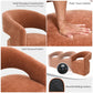 Rolling Barrel-Back Accent Chair with Casters – Contemporary Upholstered Arm Chair