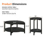 Round End Table with Open Shelf & Metal Legs – Transitional Wood Look Side Table for Living Room & Small Spaces