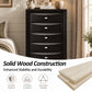 Transitional 5-Drawer Chest with Solid Wood Construction – No Assembly Required