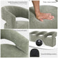 Rolling Barrel-Back Accent Chair with Casters – Contemporary Upholstered Arm Chair