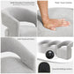 Rolling Barrel-Back Accent Chair with Casters – Contemporary Upholstered Arm Chair