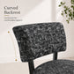 Mid-century Modern Accent Chair – Armless, Tapered Black Legs, Abstract Texture Fabric
