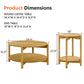 Round End Table with Open Shelf & Metal Legs – Transitional Wood Look Side Table for Living Room & Small Spaces