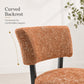 Mid-century Modern Accent Chair – Armless, Tapered Black Legs, Abstract Texture Fabric
