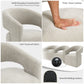 Rolling Barrel-Back Accent Chair with Casters – Contemporary Upholstered Arm Chair