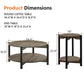 Round End Table with Open Shelf & Metal Legs – Transitional Wood Look Side Table for Living Room & Small Spaces