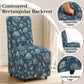 French Upholstered Dining Chair with Caster Legs & Skirted Design