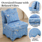 French Traditional Accent Chair with Scalloped Back and 1.75 lb High-Density Foam