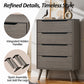 Mid-Century Modern Wood Storage Chest – Sleek Tapered Legs and Hidden Pulls