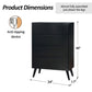 Mid-Century Modern Wood Storage Chest – Sleek Tapered Legs and Hidden Pulls