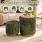 Nestable 2-Piece Storage Stool Set with 360° Swivel Base & Reversible Lid