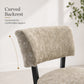 Mid-century Modern Accent Chair – Armless, Tapered Black Legs, Abstract Texture Fabric