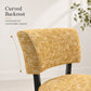 Mid-century Modern Accent Chair – Armless, Tapered Black Legs, Abstract Texture Fabric