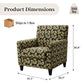 Mid-Century Modern Jacquard Accent Chair with Soft Track Arms