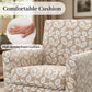 Mid-Century Modern Jacquard Accent Chair with Soft Track Arms