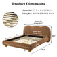 Contemporary Velvet and Boucle Upholstered Bed – Solid Rubberwood Frame