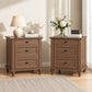 Traditional 3-Drawer Nightstand with Solid Wood Legs, Quick Assembly