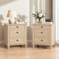 Traditional 3-Drawer Nightstand with Solid Wood Legs, Quick Assembly