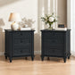 Traditional 3-Drawer Nightstand with Solid Wood Legs, Quick Assembly