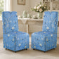 French Upholstered Dining Chair with Caster Legs & Skirted Design