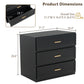 Oversized Transitional 3-Drawer Nightstand with Aluminum Handles & Extra Storage