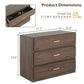 Oversized Transitional 3-Drawer Nightstand with Aluminum Handles & Extra Storage