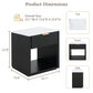 Transitional Fluted Nightstand with Drawer & Open Shelf, Aluminum Handle