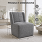 Contemporary Wingback Dining Side Chair with Casters – Upholstered, OEKO-TEX® Certified Fabric