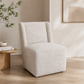 Contemporary Wingback Dining Side Chair with Casters – Upholstered, OEKO-TEX® Certified Fabric