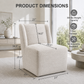 Contemporary Wingback Dining Side Chair with Casters – Upholstered, OEKO-TEX® Certified Fabric