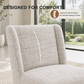 Contemporary Wingback Dining Side Chair with Casters – Upholstered, OEKO-TEX® Certified Fabric