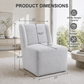 Contemporary Wingback Dining Side Chair with Casters – Upholstered, OEKO-TEX® Certified Fabric