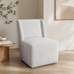 Contemporary Wingback Dining Side Chair with Casters – Upholstered, OEKO-TEX® Certified Fabric