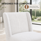 Contemporary Wingback Dining Side Chair with Casters – Upholstered, OEKO-TEX® Certified Fabric
