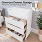 Mid-Century Modern Wood Storage Chest – Sleek Tapered Legs and Hidden Pulls