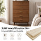 Mid-Century Modern 5-Drawer Chest in Walnut with Tapered Legs