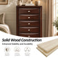 Transitional 5-Drawer Chest with Solid Wood Construction – No Assembly Required