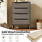 Mid-Century Modern Wood Storage Chest – Sleek Tapered Legs and Hidden Pulls