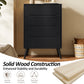 Mid-Century Modern Wood Storage Chest – Sleek Tapered Legs and Hidden Pulls