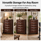 Transitional 5-Drawer Chest with Solid Wood Construction – No Assembly Required