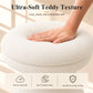 Contemporary Teddy Accent Stool with Mushroom Silhouette & Pedestal Base – Fully Assembled