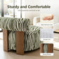 Contemporary Zebra-Stripe Chenille Accent Chair – Sculptural Cylindrical Backrest