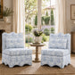 French Traditional Accent Chair with Scalloped Back and 1.75 lb High-Density Foam