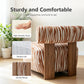 Contemporary Zebra-Stripe Chenille Accent Chair – Sculptural Cylindrical Backrest