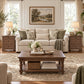 Traditional 3-Drawer Nightstand with Solid Wood Legs, Quick Assembly