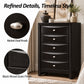 Transitional 5-Drawer Chest with Solid Wood Construction – No Assembly Required