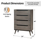 Mid-Century Modern Wood Storage Chest – Sleek Tapered Legs and Hidden Pulls
